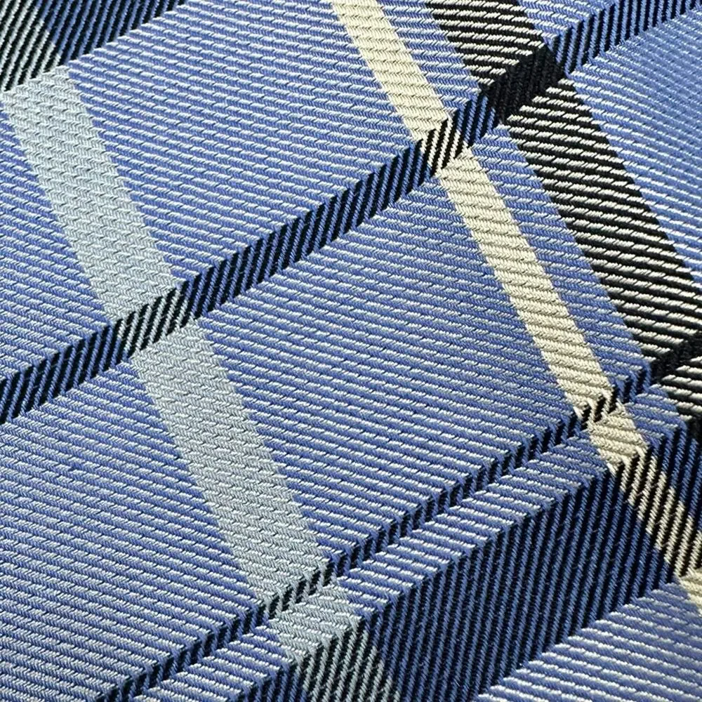 CHAPS NWT Blue White Plaid Neck Tie Lot of 2  Set Bundle 100% Silk Classic